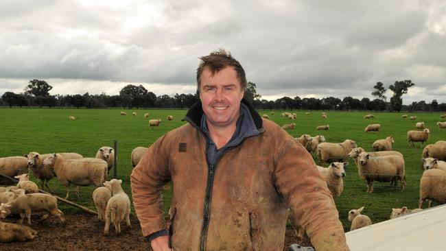 Tom Bull on his farm near Holbrook in southern NSW. Picture: James Wagstaff