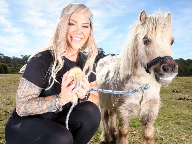 Kate Bijkerk, Director / founder, with Mini horse - Jake & Duckling - Earnest, at Deathrow Unchained animal sanctuary could be shut down by Brisbane City Council after the rescue group failed to pay a $45,000 fee for a change of use, Burbank  on Wednesday 23rd June 2021, Photo Steve Pohlner