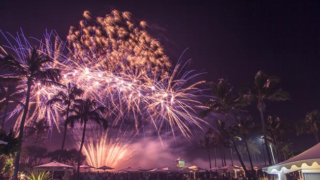 New Year's Eve fireworks on the Gold Coast in 2017.