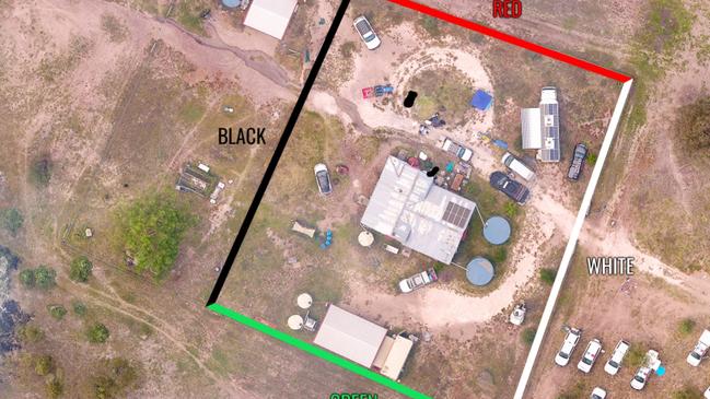 A map of the Trains’ home on Wains Rd and the police operation layout. Picture: Supplied