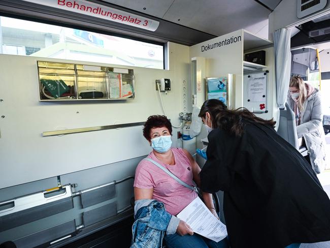 A woman receives her COVID vaccine. Picture: AFP