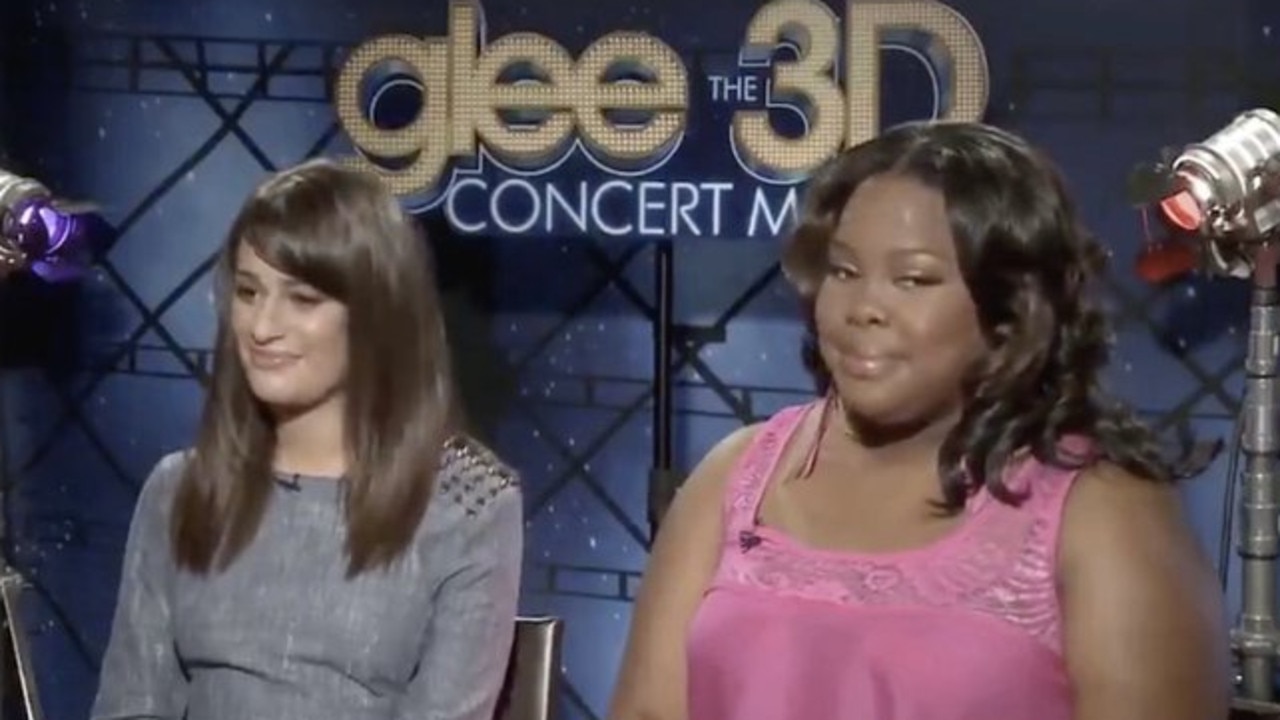 Michele (left) and co-star Amber Riley had very different energies in this interview.