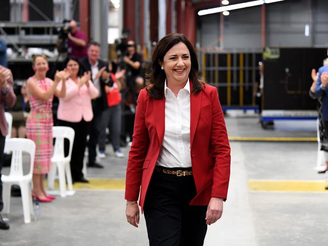 BRISBANE , AUSTRALIA - NewsWire Photos - OCTOBER 18, 2020.Queensland Premier Annastacia Palaszczuk arrives for LaborÃs campaign launch in Brisbane. Queenslanders go to the polls on October 31. Picture: NCA NewsWire / Dan Peled