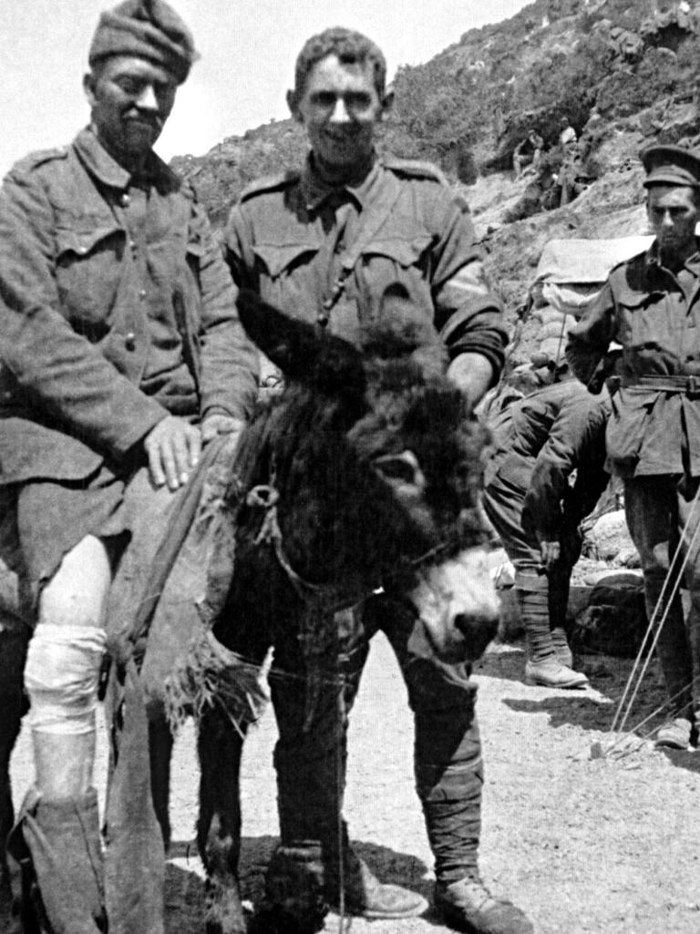 A reproduction of John Simpson and his donkey at Gallipoli. Picture: file image