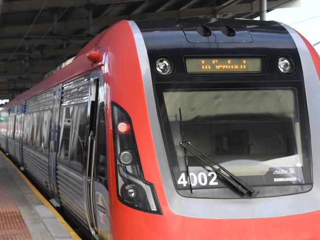 FILE PHOTOS OF ADELAIDE TRANSPORT.Adelaide Metro. Stock photos of Trams, Busses, Trains around Adelaide CBD Goodwood Train Station on the 3rd July, 2020. Picture: Tricia Watkinson