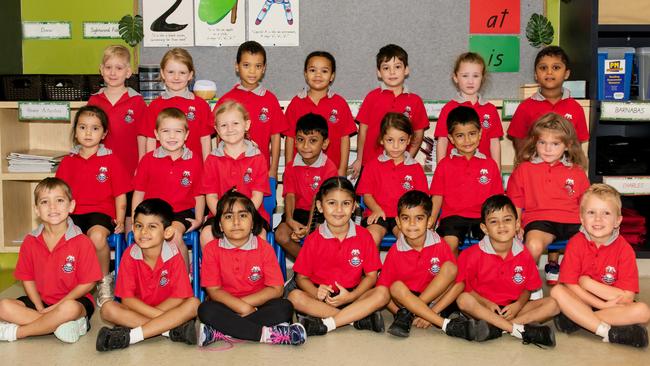 Whitsunday Anglican School 2022 Prep K. (L-R) Back row: Hudson Ritchie, Adelaide Bowman, Theo Heimel, Harriet Okpalogu, William Townsend, Vivienne Browne, Ayush Saripalli; middle row: Layla Hinchey, Jack Crawley, Daisy Mulherin, Saihaan Dillun, Tala Ibrahim, Rudr Bahl, Arabella Treloar; front row: Ryder Becker, Sean Motishaw, Haniya Ali, Aqeedat Kaur, Manraj Sandhu, Shaurya Gehlot, Ian Currie. Picture: Michaela Harlow MKY2022PREP