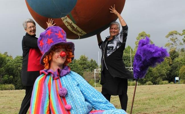 (L to R) Lismore mayor, Jenny Dowell joins Mr Bumsqueak the Clown and Community Services Officer Lee-Ann Emzin getting into the spirit for this Sunday's Reconciliation Family Fun Day at Kadina Park. If wet, festivities will be shifted to the Goonellabah Sports and Aquatic Centre.