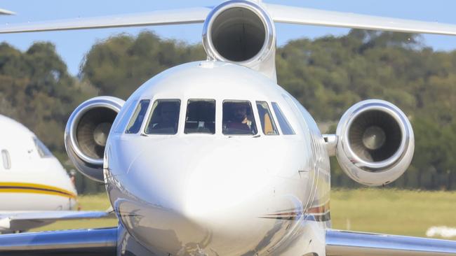 Travolta’s private plane is estimated to be worth $US30 million. Picture: MEDIA-MODE.COM