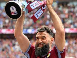 LONDON, ENGLAND - MAY 27: Mile Jedinak of Aston Villa celebrates after the Sky Bet Championship Play-off Final match between Aston Villa and Derby County at Wembley Stadium on May 27, 2019 in London, United Kingdom. (Photo by Mike Hewitt/Getty Images). Picture: Mike Hewitt