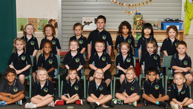 WEIR STATE SCHOOL Prep AC, Alexandra Clarke. Picture: Shae Beplate. Weir State School PREP AC Teacher: Alexandria Clarke Teacher Aide: Melanie Budd Back: Penny, Angel, Foxx Stead, Archer Ley, Marcell Ketchup, Angela Nguyen, Scarlett Connors. Middle: Trhue Abel, Billy Namok, Jaina, Jack Glenwright, Lulu Wilson, Ayla Dean, Ryder Farrell. Back: Jaquann Roberts, Thea Crabb, Penn Holmes, Lj Balderson, Hudson Smyth, Braesyn Green, Xavier Ayres.