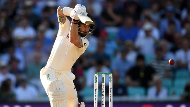 Matthew Wade guides the ball through covers during the fifth Ashes Test. Picture: Getty