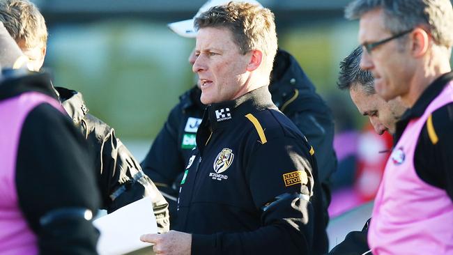 More pressure has been piled on Richmond coach Damien Hardwick after the Tigers were hammered by Greater Western Sydney yesterday. Picture: Getty Images