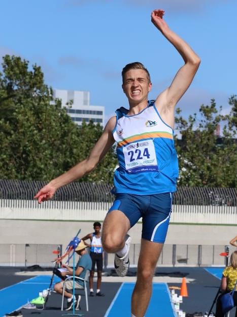 Cranbourne's Josh Sullivan is a champion in both the long jump and triple jump. Picture: Athletics Victoria.