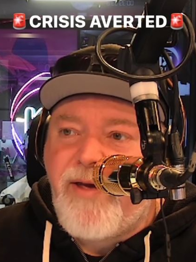 Kyle Sandilands said the chaos began after he spilt coffee on the computers.