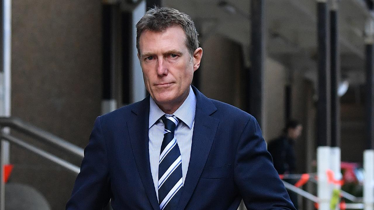 Former attorney-general Christian Porter seen outside the Supreme Court in Sydney. Picture: Joel Carrett/NCA NewsWire