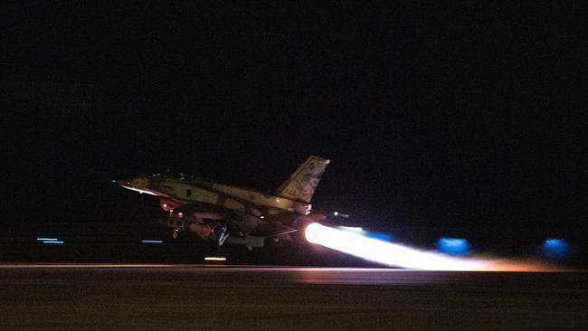 An Israeli fighter jet takes off to bomb Hezbollah targets. Picture: Israeli Defence Forces.