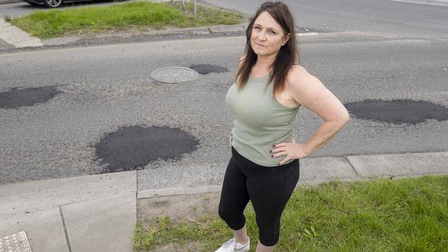 Lisa Dawson wants potholes in Pakenham fixed. Picture: Wayne Taylor