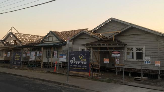 Houses on the new site for The Block in Elsternwick. Picture: Fiona Byrne