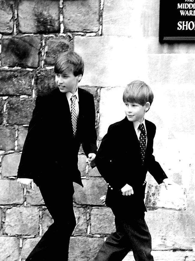 Prince William &amp; brother Prince Harry, April 1994.