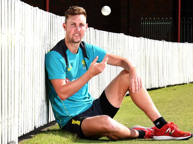 Billy Stanlake at Allan Border Field, Brisbane. Picture: AAP image, John Gass