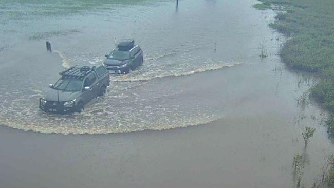 Whitsunday Regional Council flood cameras show the road into Airlie Beach from Proserpine.