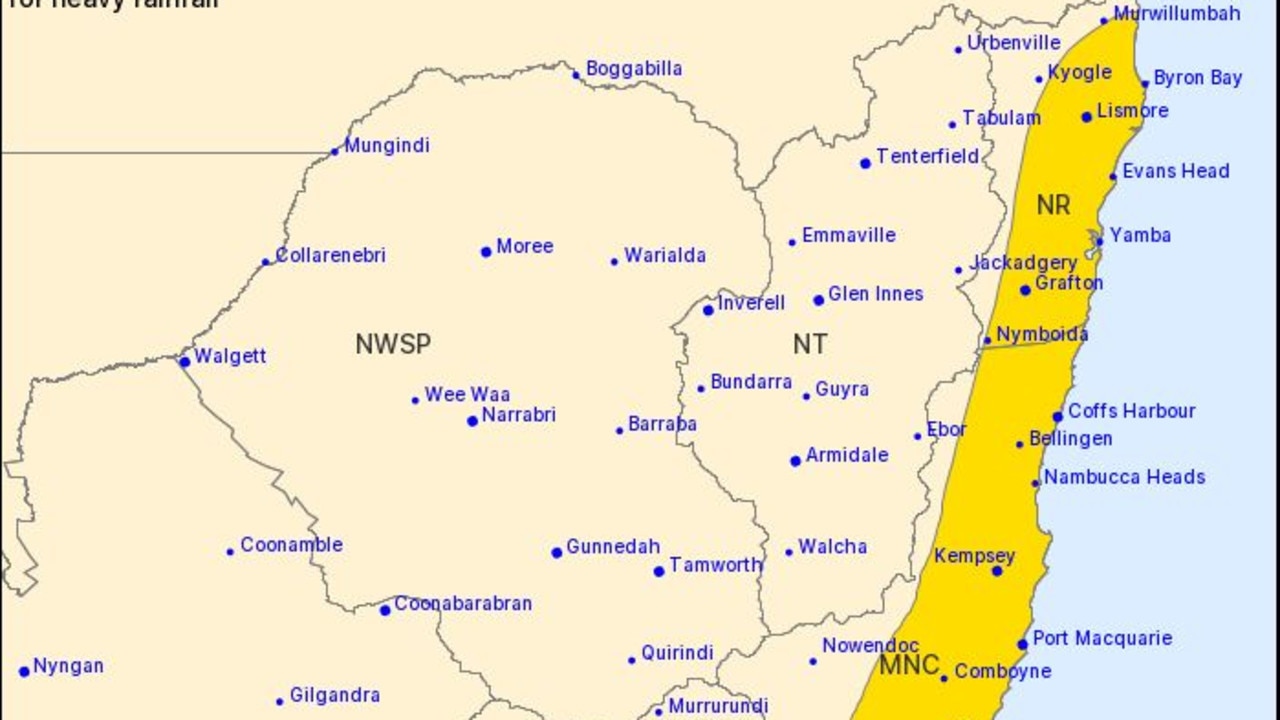 The NSW North Coast is particularly affected by the wild weather.