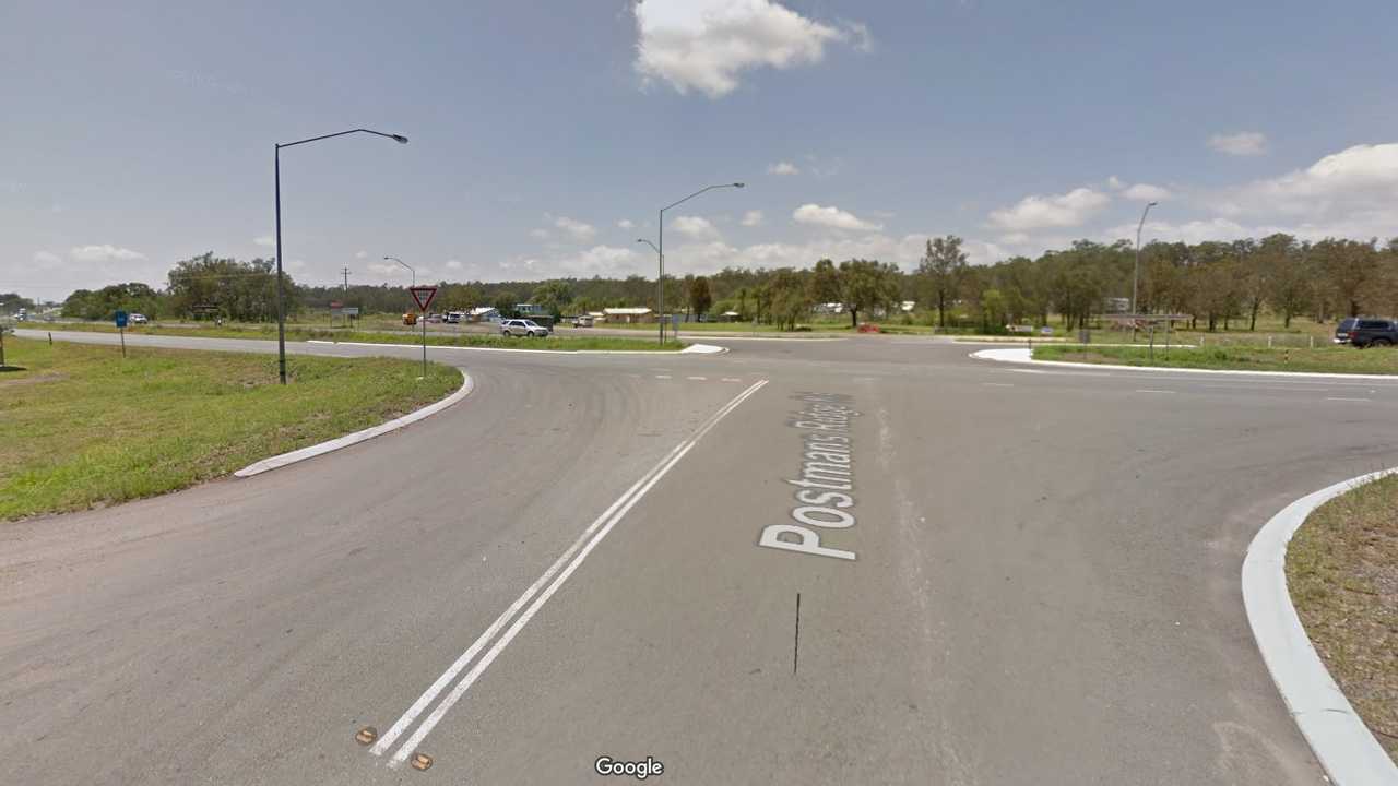 The current turn section of Postmans Ridge Rd and the Warrego Highway. Picture: Google Street View