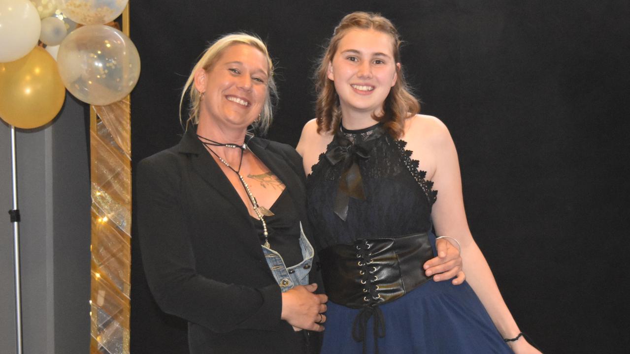 Tamika and Kodie Robson at the 2022 Kawana Waters State College formal. Picture: Sam Turner