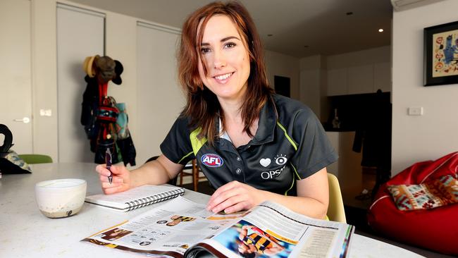 Former AFL goal umpire Chelsea Roffey’s book is on the VCE English list. Picture: Nicole Cleary