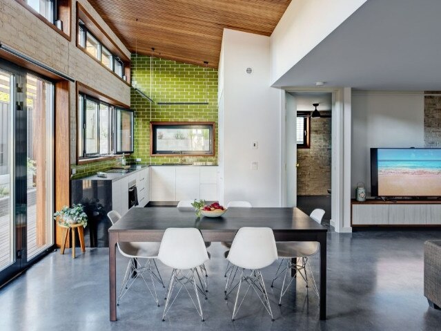 Open plan living area inside the 10-star home. Picture: Sweet Lime Photos