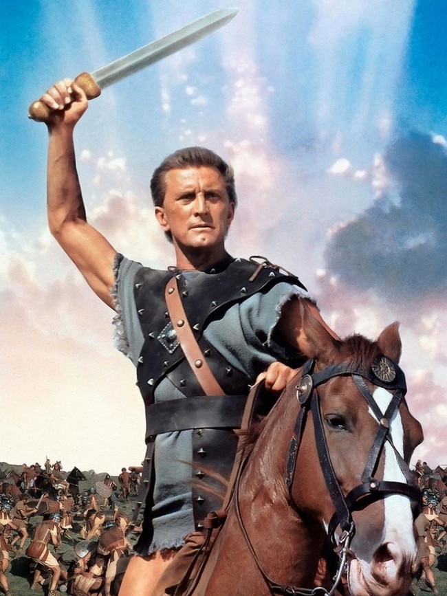 Kirk Douglas in the movie Spartacus.