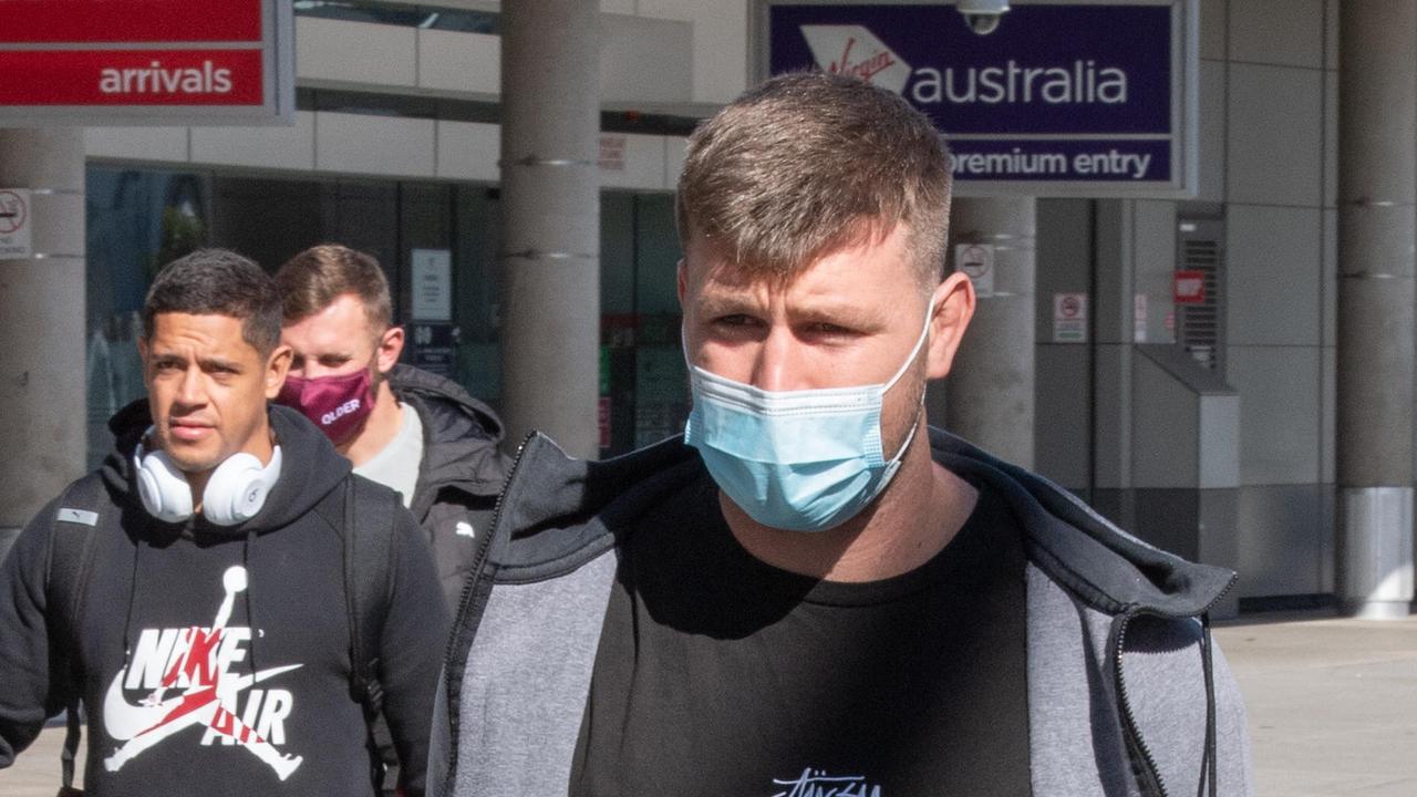 21-06-2021 Queensland State of Origin players arrive at Brisbane Airport ahead of game 2 this weekend. Jai Arrow PICTURE: Brad Fleet