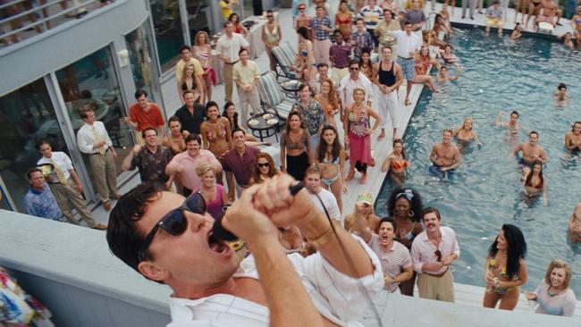 Leonardo DiCaprio Characters as Jordan Belfort in The Wolf of Wall Street.