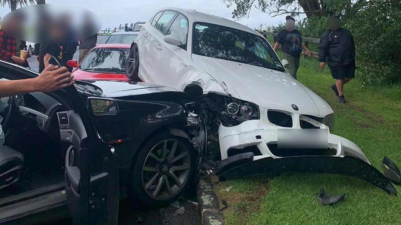 New Zealand teenager doing a burnout in V8 Holden Commodore destroys ...