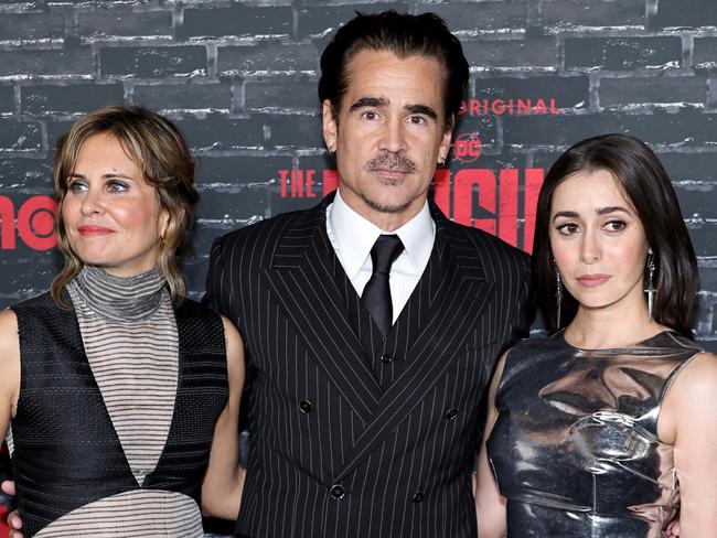 The Penguin stars Lauren LeFranc, Colin Farrell and Cristin Milioti attend the New York premiere on September 17. Picture: Theo Wargo/Getty Images