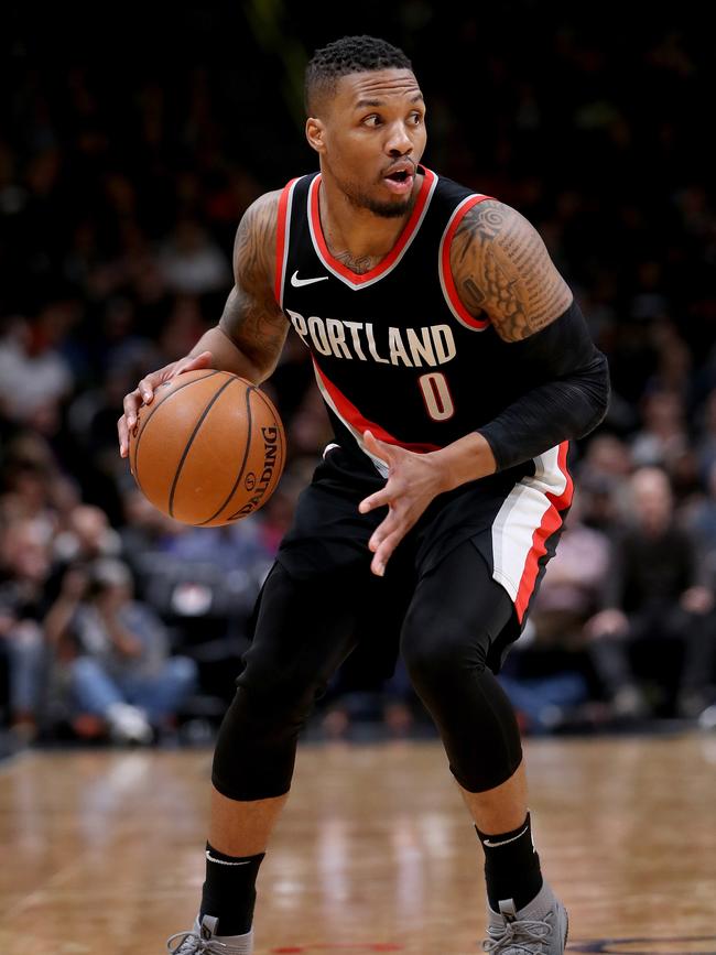 Lillard is the franchise star for the Portland Trail Blazers, signing a whopping $285 million deal with the NBA club. Picture: Matthew Stockman