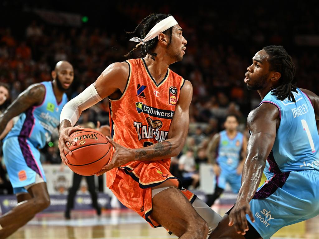 Keanu Pinder was the chief destroyer when the Taipans beat Melbourne United earlier this season. (Photo by Emily Barker/Getty Images)