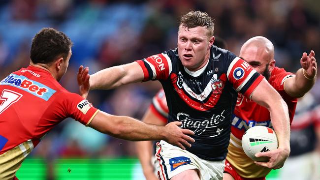 Drew Hutchison hopes to ditch the utility tag as he eyes off Canterbury’s No.7 jersey for round 1. Picture: Jeremy Ng/Getty Images