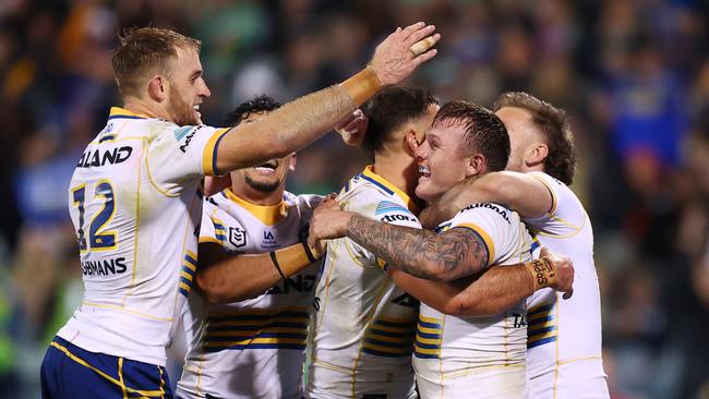 The Eels started well last week but couldn’t match it with the Raiders. Picture: Mark Nolan/Getty Images