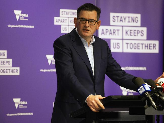 Victorian Premier Daniel Andrews on Thursday updated the state on the worst case numbers of the pandemic. Picture: NCA NewsWire / Sarah Matray