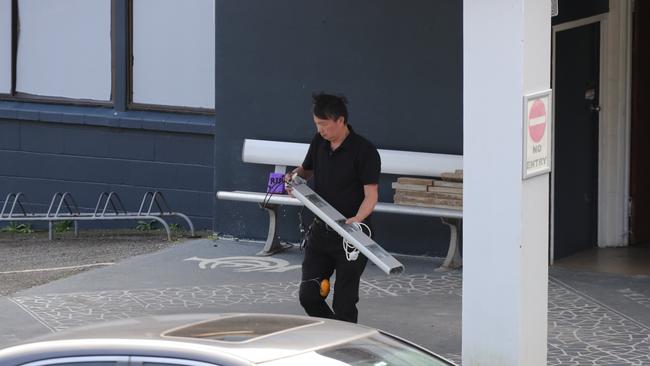 A man seen packing his car in the club car park. Picture: Glenn Hampson