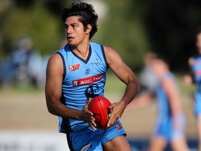 2/6/2018 SANFL: Shane McAdam of the double blues. West Adelaide v Sturt at Richmond Oval. Picture MATT TURNER.