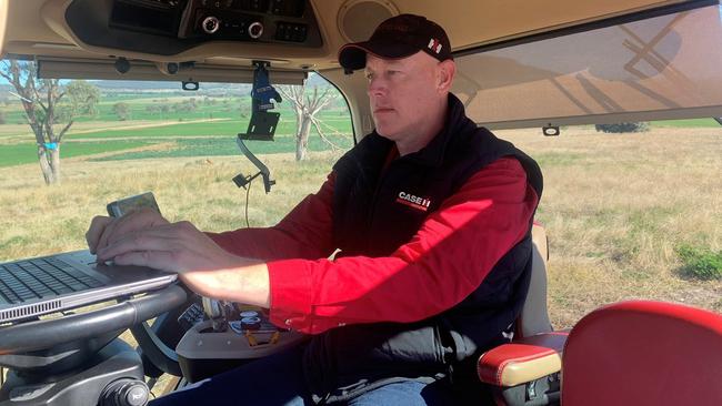 Case IH high horsepower product specialist Jason Wood performed an online demonstration from the cabin of a AFS Connect Magnum.