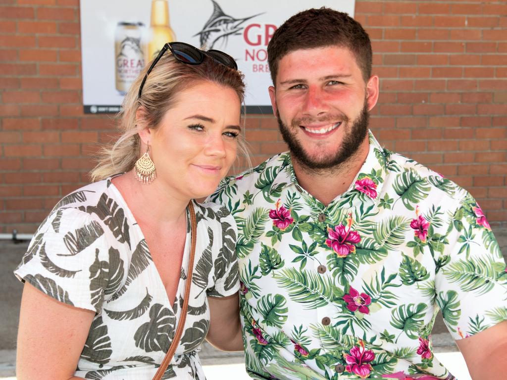 Gemma and Geoffery McKeown from Eimeo at the Hawaiian Christmas Race Day. Mackay Turf Club, Ooralea. Picture: Michaela Harlow