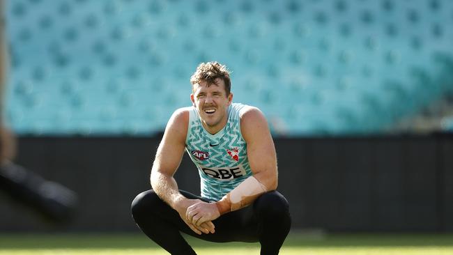 Former Sydney captain Luke Parker’s future at the Swans is clouded after he was suspended for six weeks in the VFL. Picture: Phil Hillyard