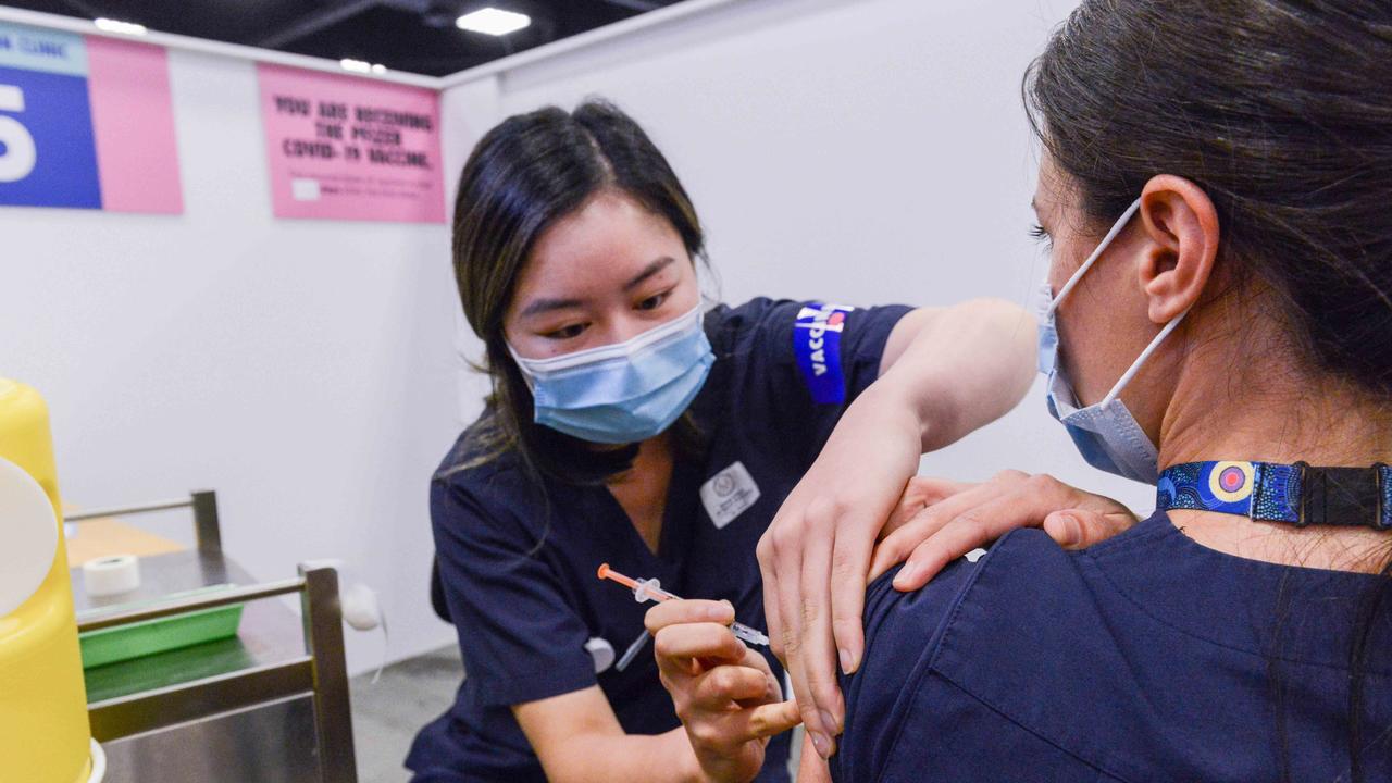 It is safe to have your Covid and flu vaccinations at the same time, Professor Giles says. Picture: NCA NewsWire/Brenton Edwards