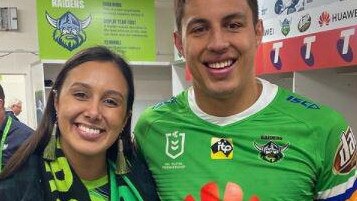 Kirsten Tapine with Raiders star and husband Joe Tapine