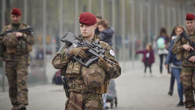 At least 10,000 armed soldiers will be deployed to Paris for the duration of the Olympic and Paralympic Games. Picture: Kiran Ridley/Getty Images