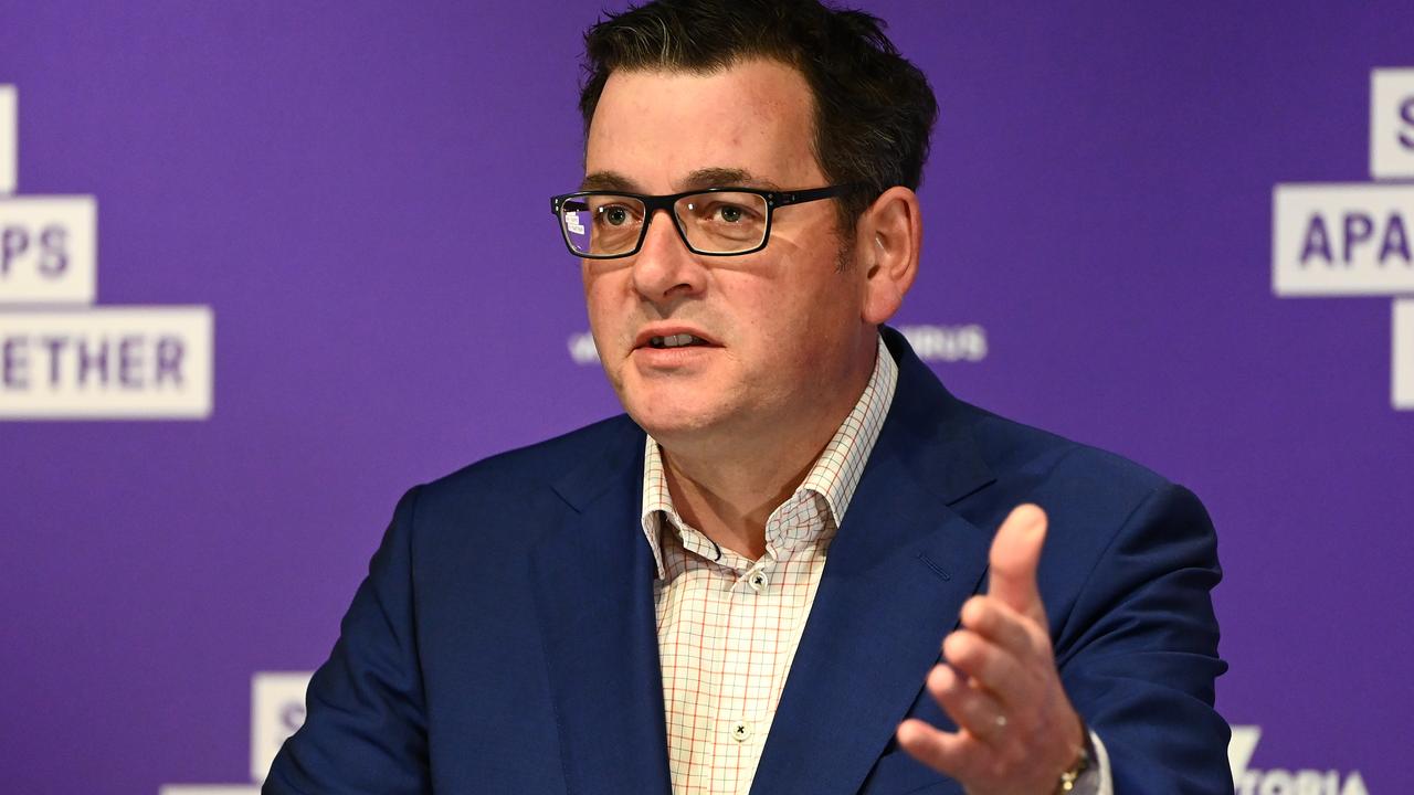 Victorian Premier Daniel Andrews fronted the media today after the state recorded 270 new coronavirus cases, bringing Australia's national COVID-19 total above 10,000 cases. Picture: Quinn Rooney/Getty Images