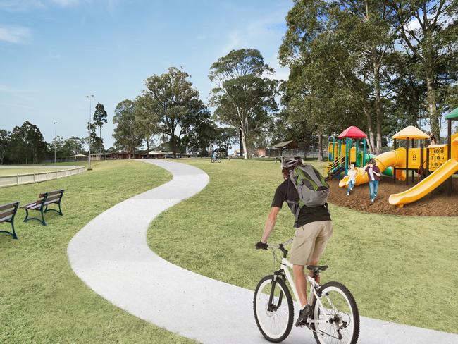 An artist’s impression of proposed upgrades for Appin as part of Walker Corporation's Macquariedale Rd development.